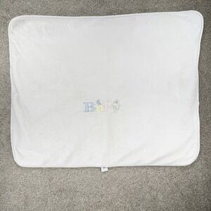 Just Born Baby Blanket Moon Star White Unisex Nursery Security Lovey